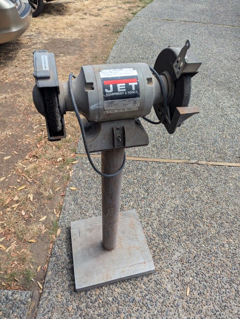 Jet 8" bench grinder with stand