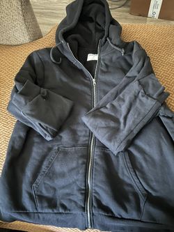 Men’s Old Navy Black Sherpa Hoodie XXL 