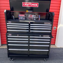 52” Heavy duty craftsman tools box with power strip and keys  New!