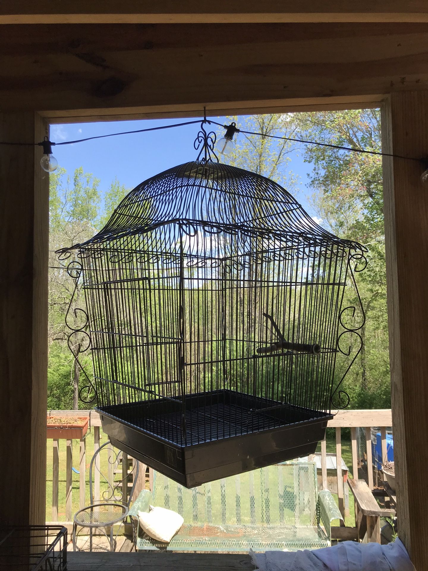 Metal bird cage