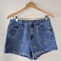 PacSun Rainbow Jean Mom Shorts