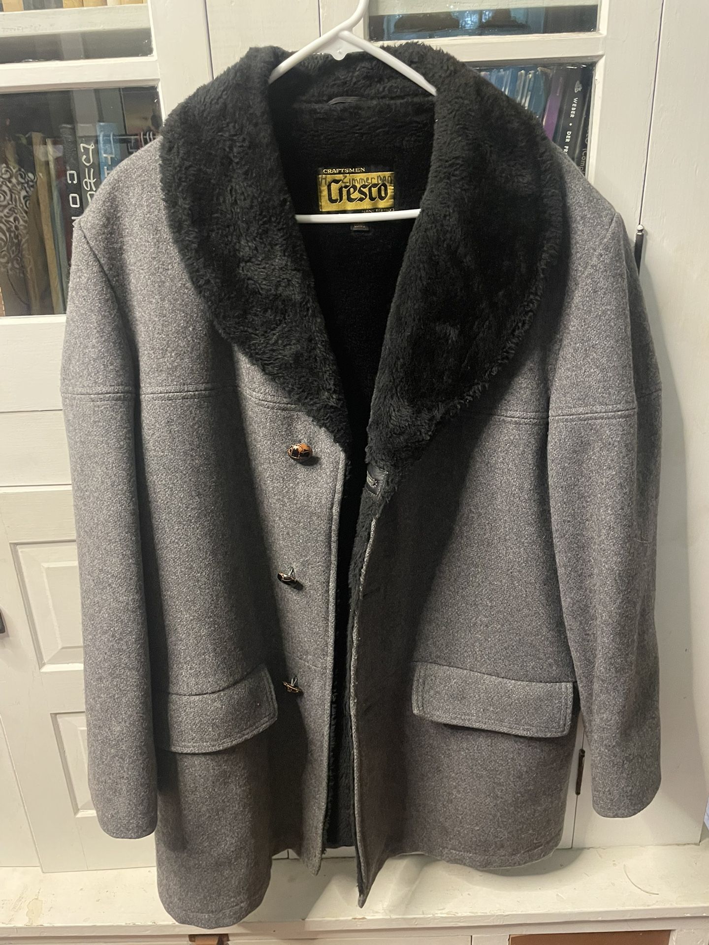 Vintage Cresco Men’s Wool Jacket Gray/Black Size 42L VG