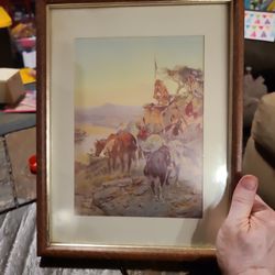Charles M Russel Troubled Hunters Print 