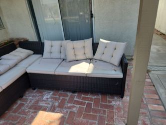 FREE wicker table and sectional outdoor
