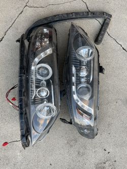 New Condition 2008 Honda Civic Si Sedan Front Headlights Halo Angeleyes