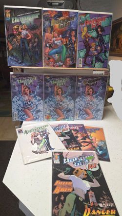 ​DANGER GIRL 11-Book ESTATE LOT - #3 BINDING ERROR, GOLD FOIL, OMNICHROME + COAs