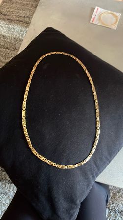 Gold Greek Key Chain Necklace