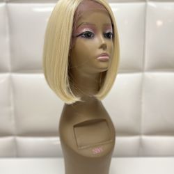 Lace Front Wig-Blonde Straight Long Hair~costume Cosplay Dress Up-brand New $35- Peluca Rubia Lacia Nueva