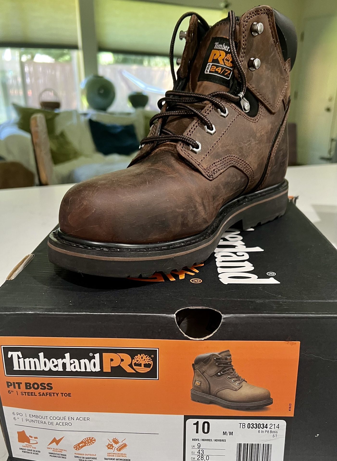 Timberland Pit Boss Boots - steel toe - Like New! 