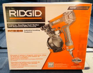RIDGID Pneumatic 15 Deg. 1-3/4 in. Coil Roofing Nailer