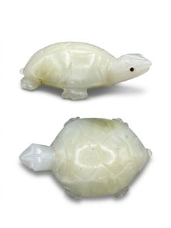 Carved White Onyx Turtle Figurine Stone Animal Sculpture