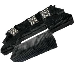BRAND NEW 6X13X6FT AND 11X11FT U SECTIONAL SOFAS CHAISE  BLACK FABRIC  CUSTOM MADE AVAILABLE