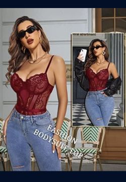Avidlove Lingerie feminina body de renda Teddy Snap Virilha One Piece Underwire Babydoll