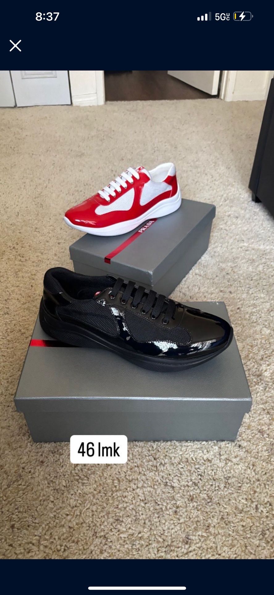 Prada Cups Size 12M Size 46EU