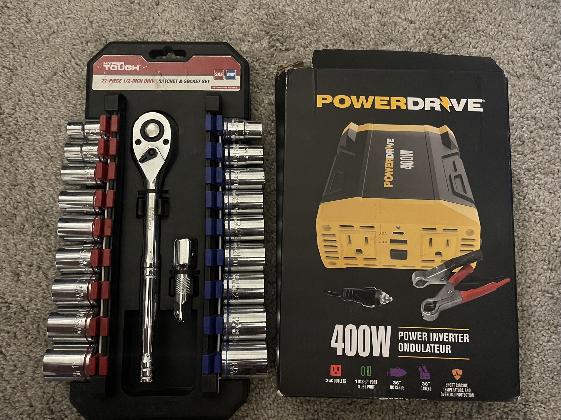 Brand New Socket Set And Power Inverter