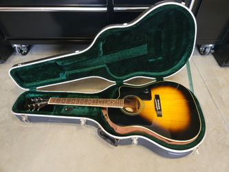Epiphone AJ-200SCE Acoustic-Electric Guitar + Roadrunner Hardshell Case – $325 OBO