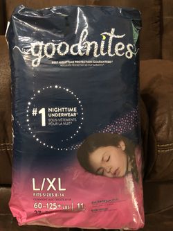 Goodnites nighttime underwear (L/XL)