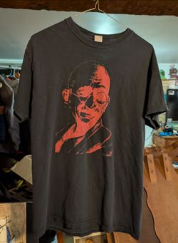 Black Graphic Portrait T-Shirt