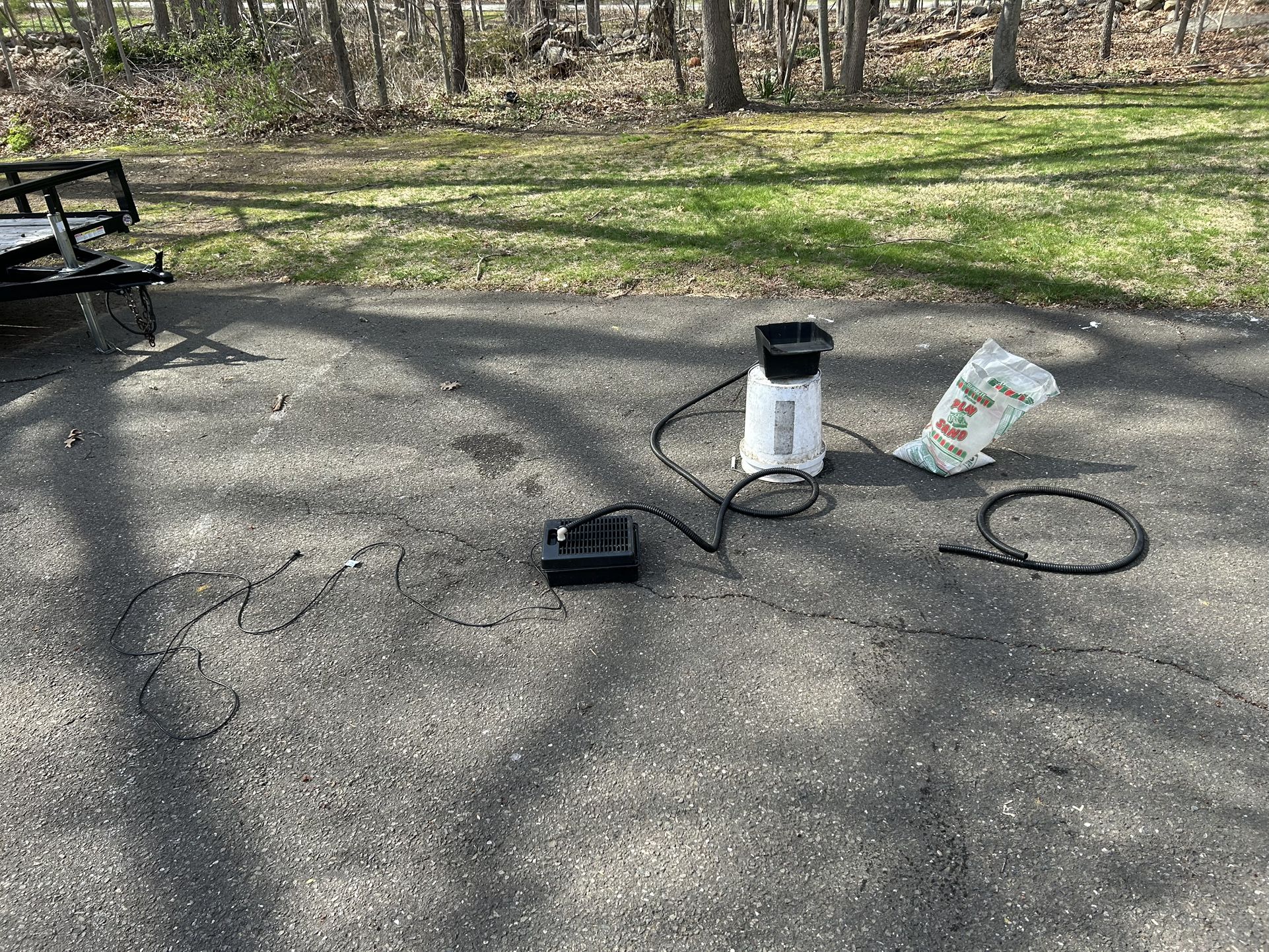 Pond Pump, Filter, Spout Etc