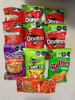 10 Bags of Mexico Chips Papas