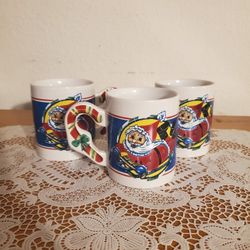 3 New Super Cute Christmas 🎄 Cups Comes With Happy Holidays Napkins 