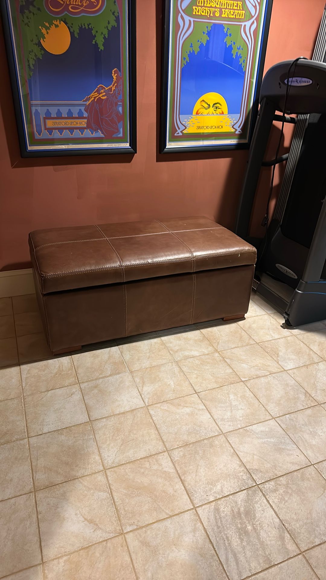 Leather Storage Bench