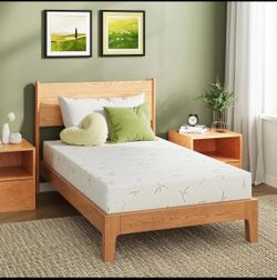 New EGOHOME 8” Twin Green Tea Memory Foam Mattress Medium PlushWith Washable Removable Cover