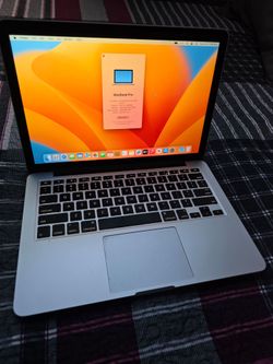 MacBook Pro. Has 2.8 GHz Dual-Core Intel Core i5 processor. Has 4 GB 1600 MHz DDR3 memory. Intel Iris 1536 MB graphics. Running macOS Ventura 13.7.8.