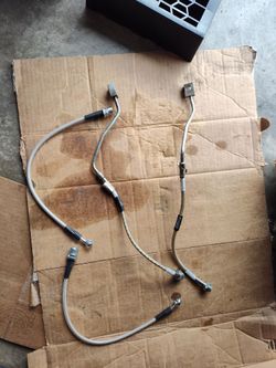 Steel braided brake lines 94 through 04 mustang front back