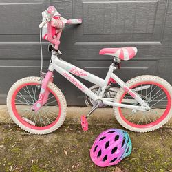 Girls Dynacraft Lip Gloss Bike With Bell Helmet