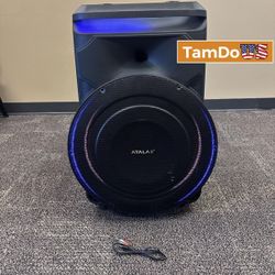 ATALAX Samba Professional Wireless Speaker, 5500W PMPO, Bluetooth, FM, LED Light