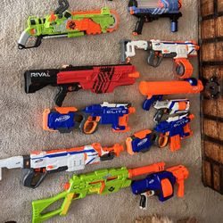 nerf Guns $5-$15 Each.