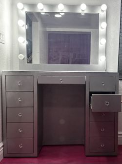 Grey Hollywood Vanity 