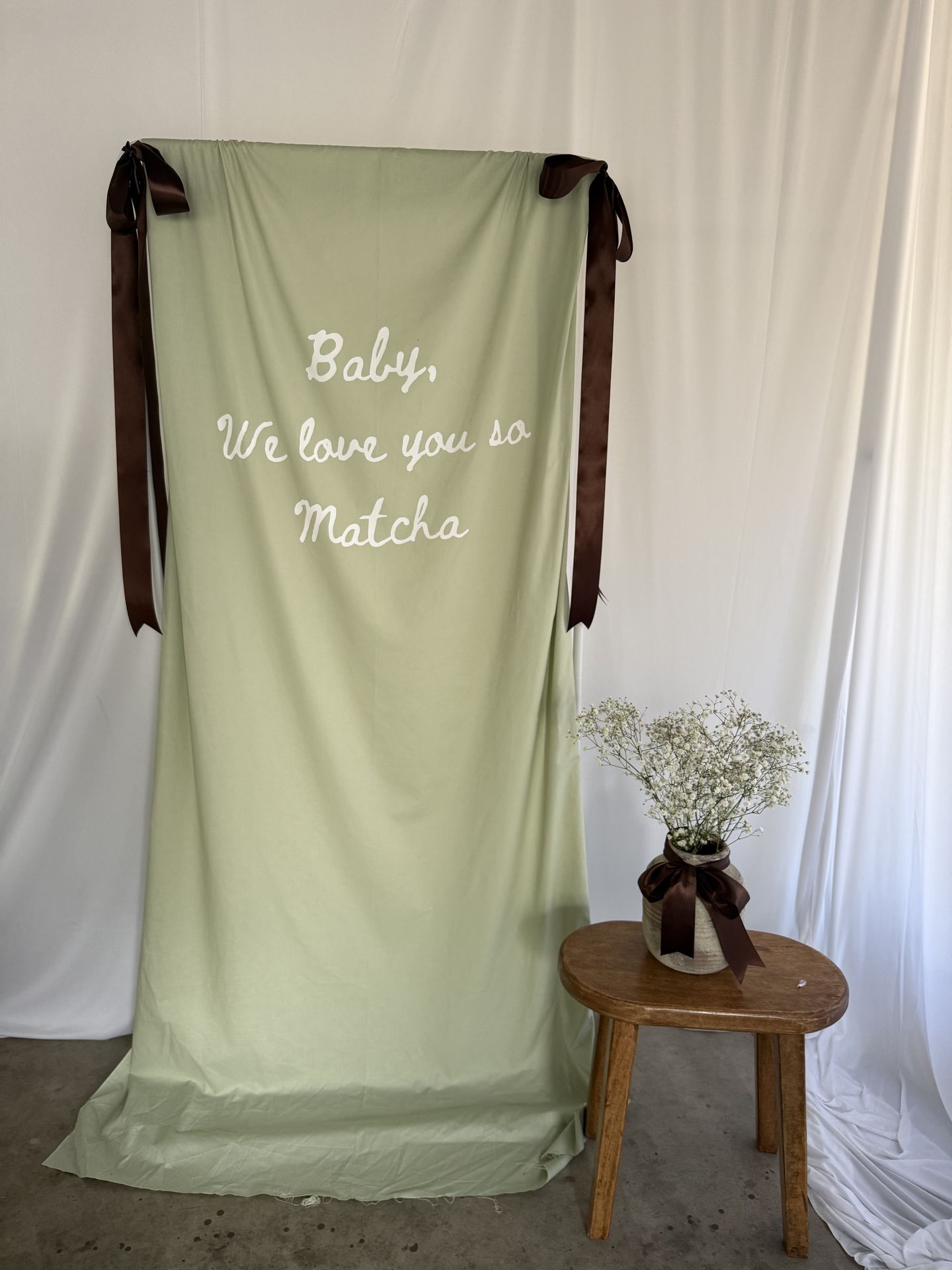 Fabric sign for babyshower