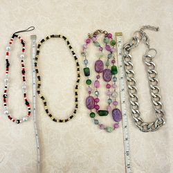 Colorful collection of necklaces