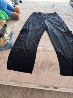 Black cargo jeans
