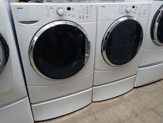 Kenmore HE2 front load washer and dryer set on pedestals - Free delivery