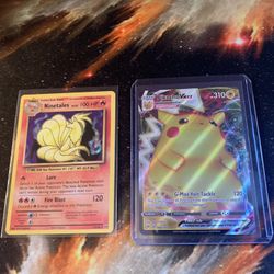 Pikachu Vmax Pokémon Card And Ninetails