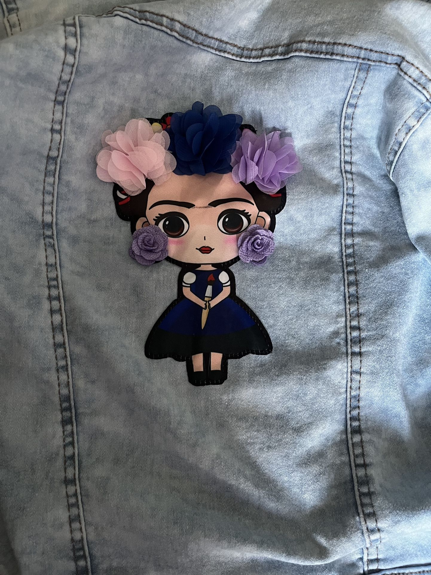 Jean Jacket Frida Khalo Doll Size Mediun NEW