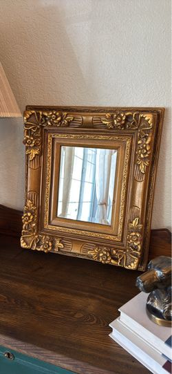 Gold Ornate Framed Wall Mirror