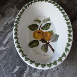 Portmeirion Pomona Oval Pie Baker 13 1/4" The Pippin Apple or Roman Apricot