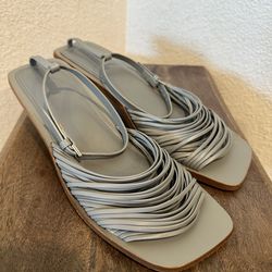 COS blue strappy sandals leather Women’s Size 8