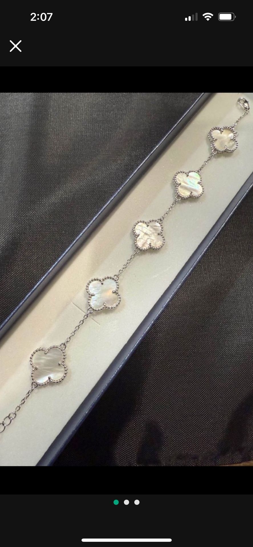 925 Silver White Clover 🍀 Bracelet