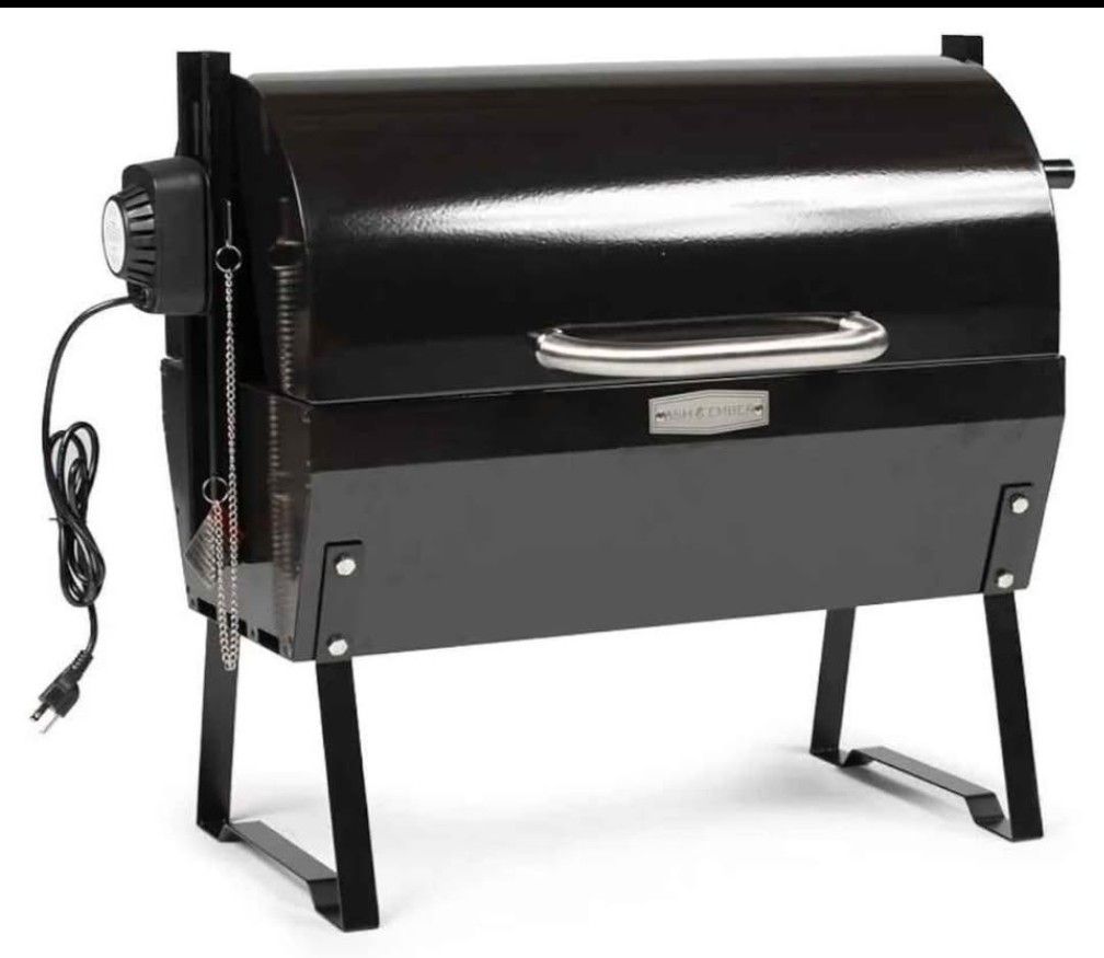 TITAN GREAT OUTDOORS Ash & Ember 4W Rotisserie Spit Roaster Grill New