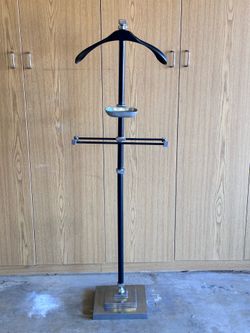 Gentlemen’s Metal Adjustable Valet Bulter Stand ~ Height Adjustable, Solid Weight ~