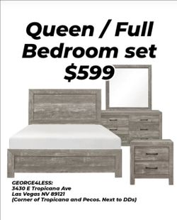 Queen or full size bedroom set