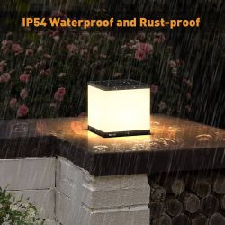 New Linkmoon Outdoor Solar Po...eck Garden or Patio Posts New US C3048-E 25 Solar 9.8 x 9.8 x 6.5 Waterproof Standards for Garden or Patio