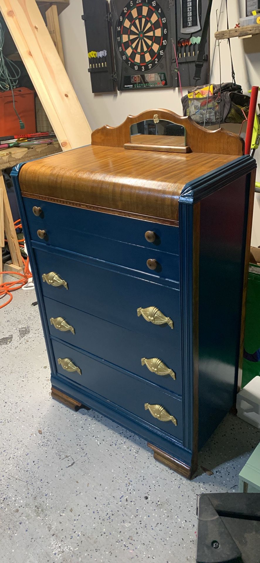 Re Finished Antique Dresser