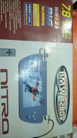 Sun visor with lcd monitor universal passenger side