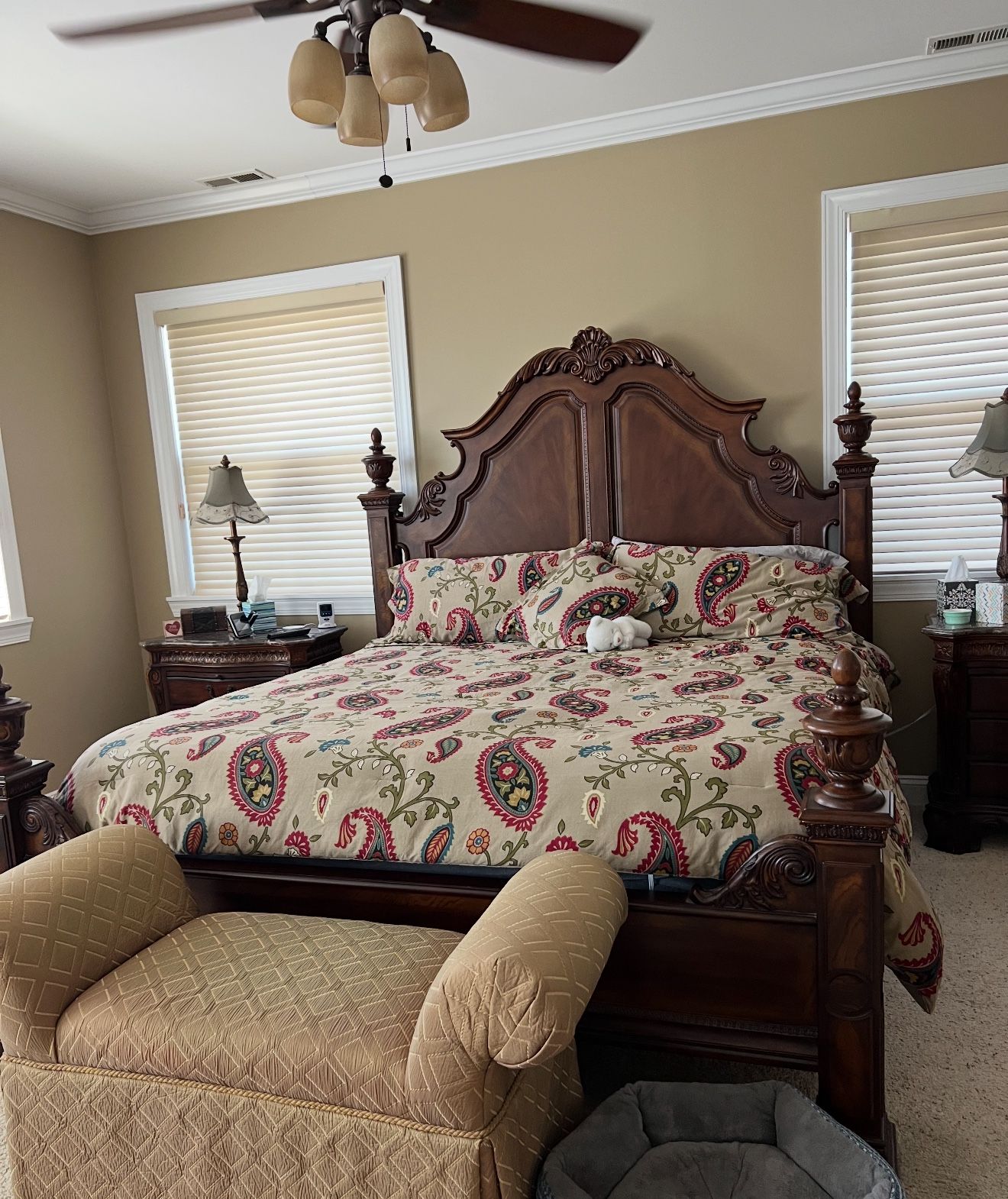 King Size Bed Frame w/box spring